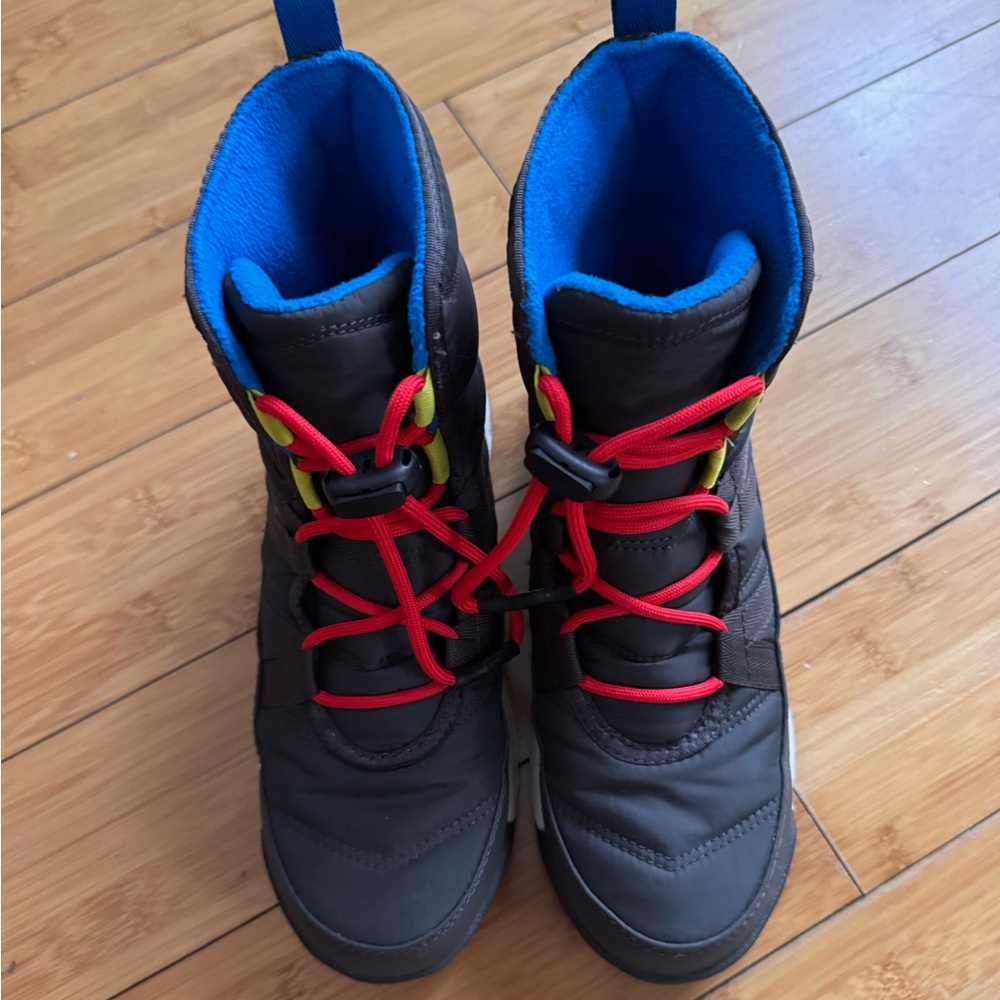 Kids' Sorel Black and Blue Winter Boots